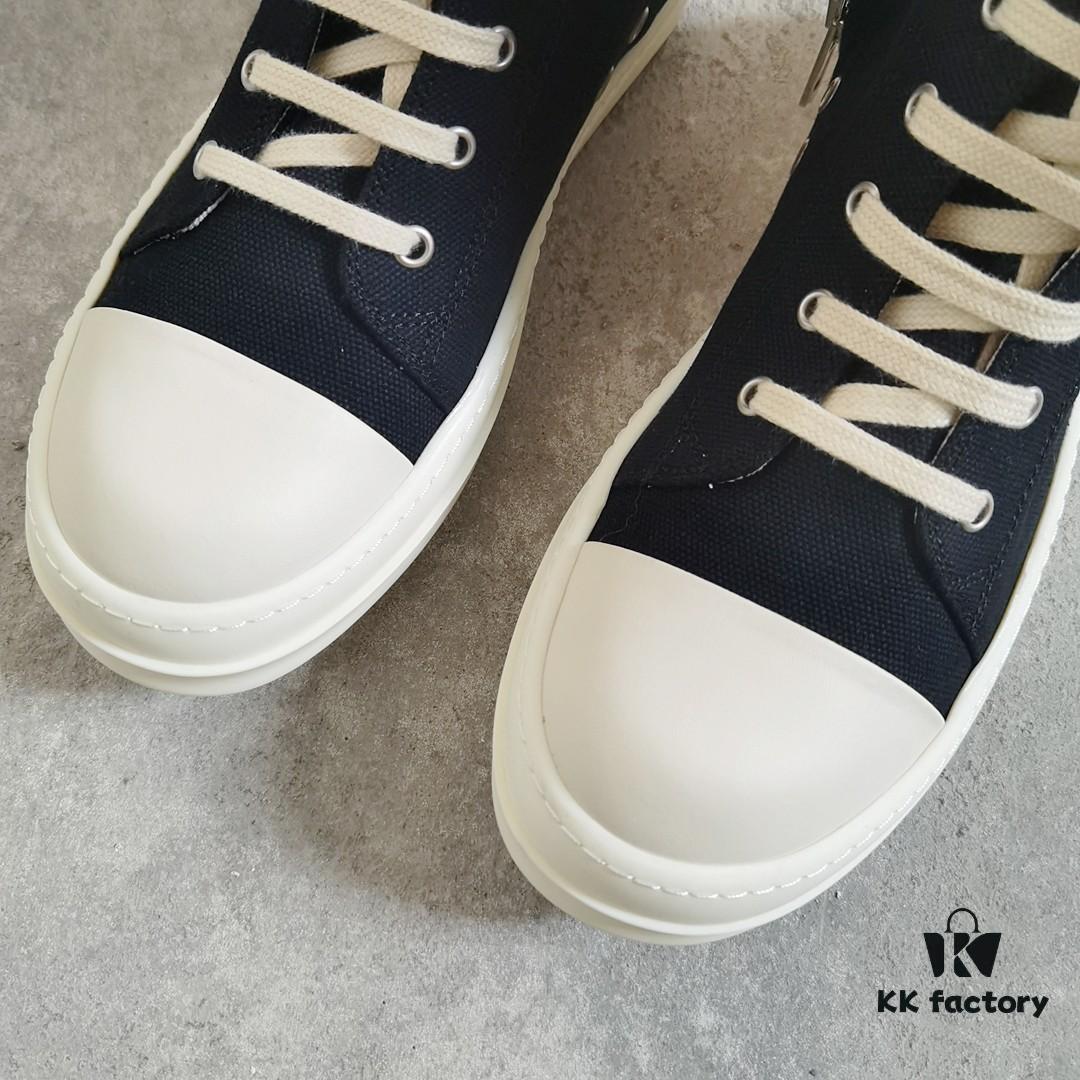 Rick Owens DRKSHDW Classic Canvas High-top Sneakers with Back-Tie Detail and Logo Patch