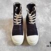 Rick Owens DRKSHDW High-Top Black Nylon Composite Wrinkle Design