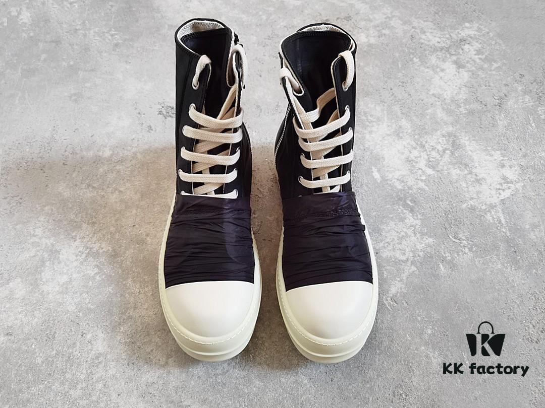 Rick Owens DRKSHDW High-Top Black Nylon Composite Wrinkle Design