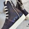 Rick Owens DRKSHDW High-Top Black Nylon Composite Wrinkle Design