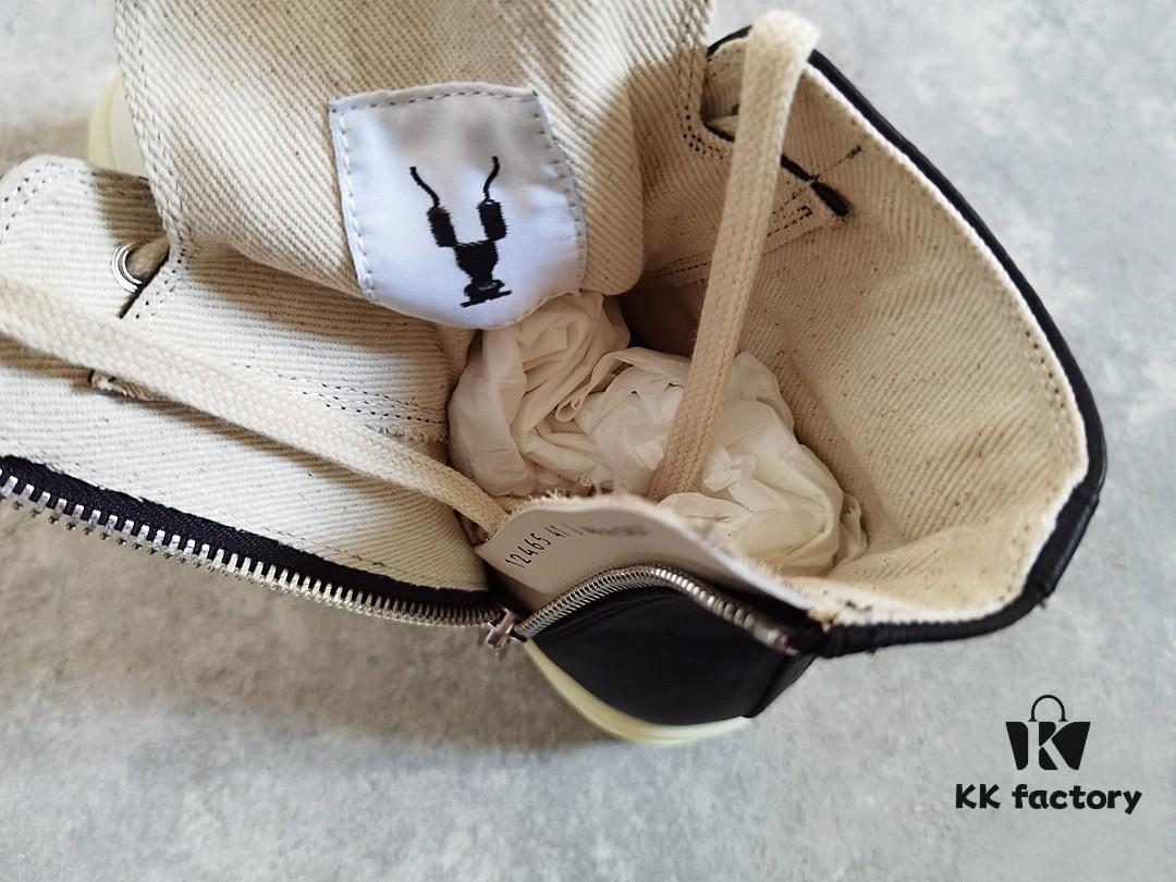 Rick Owens DRKSHDW High-Top Black Nylon Composite Wrinkle Design