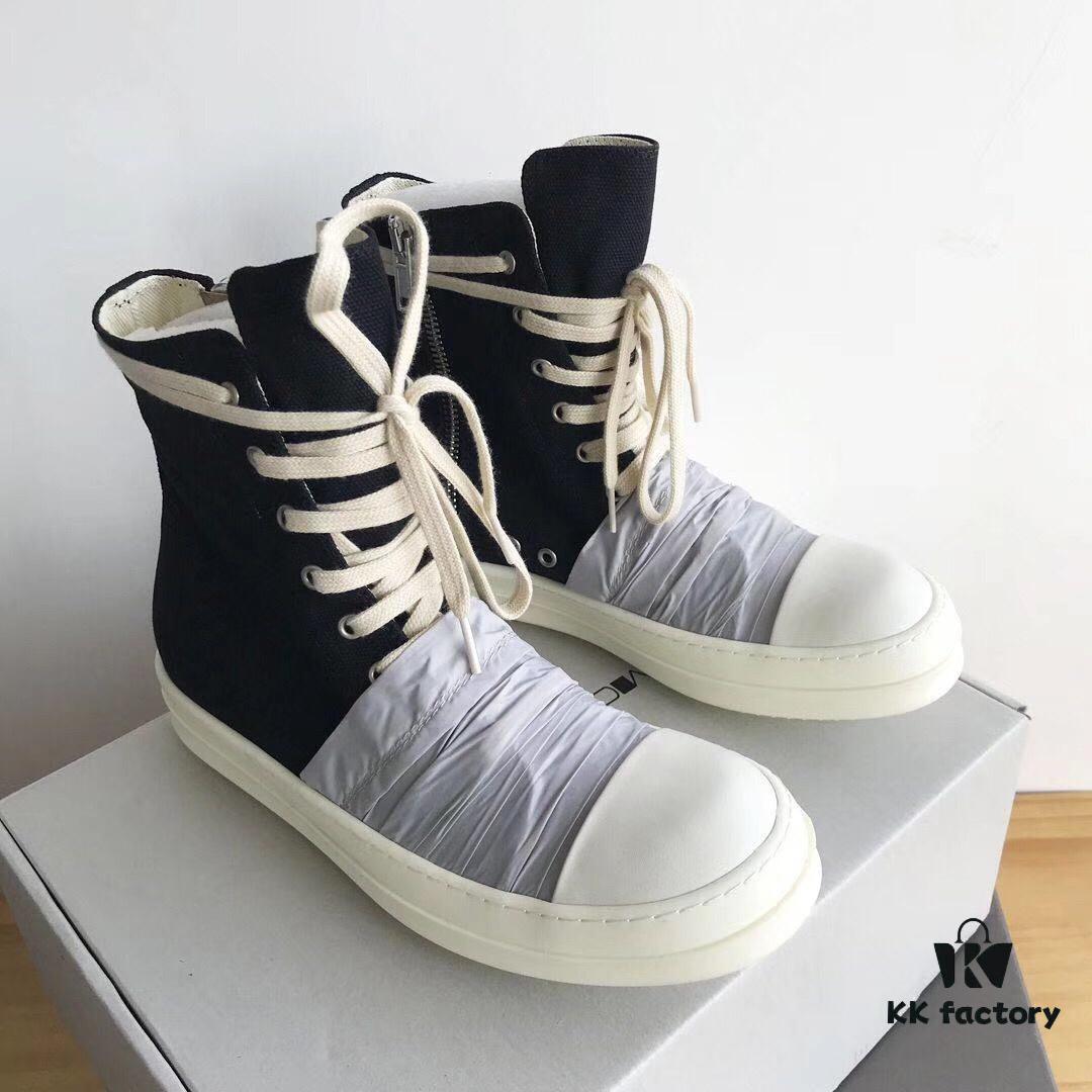 Rick Owens DRKSHDW High-Top Canvas Gray Wrinkle