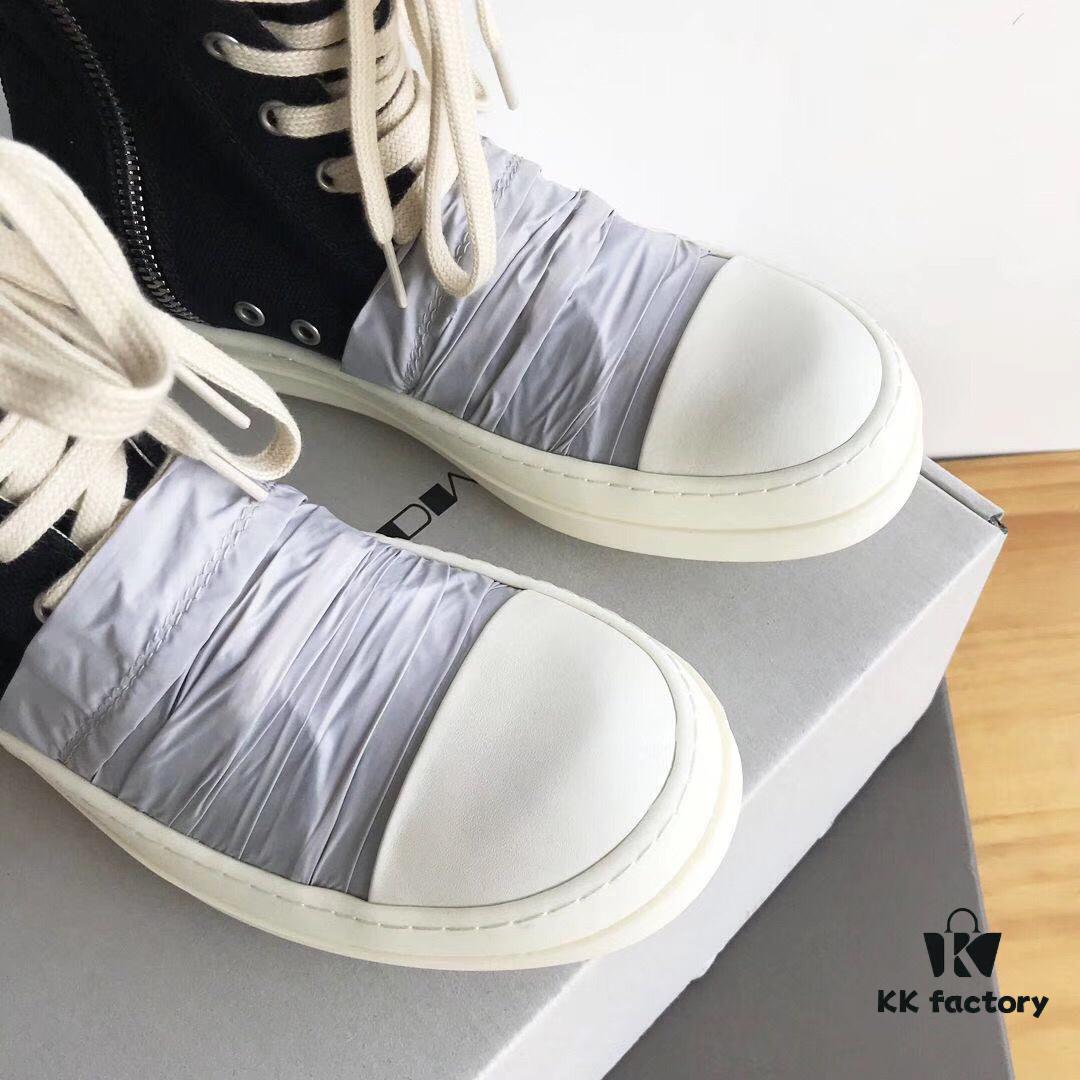 Rick Owens DRKSHDW High-Top Canvas Gray Wrinkle