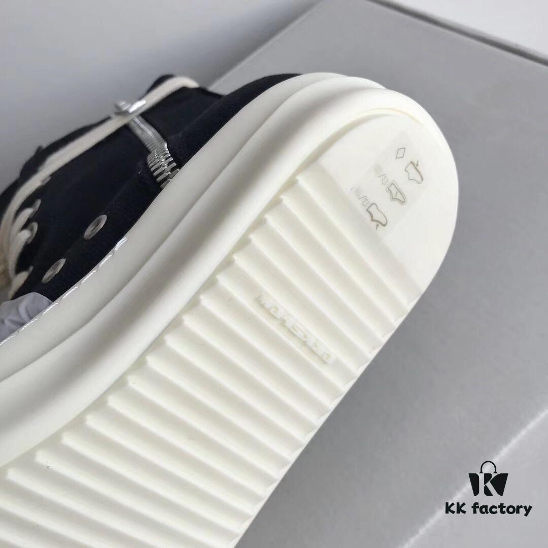 Rick Owens DRKSHDW High-Top Canvas Gray Wrinkle