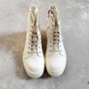 Rick Owens DRKSHDW All-White Canvas High-Top Lace-Up Headless Sneakers