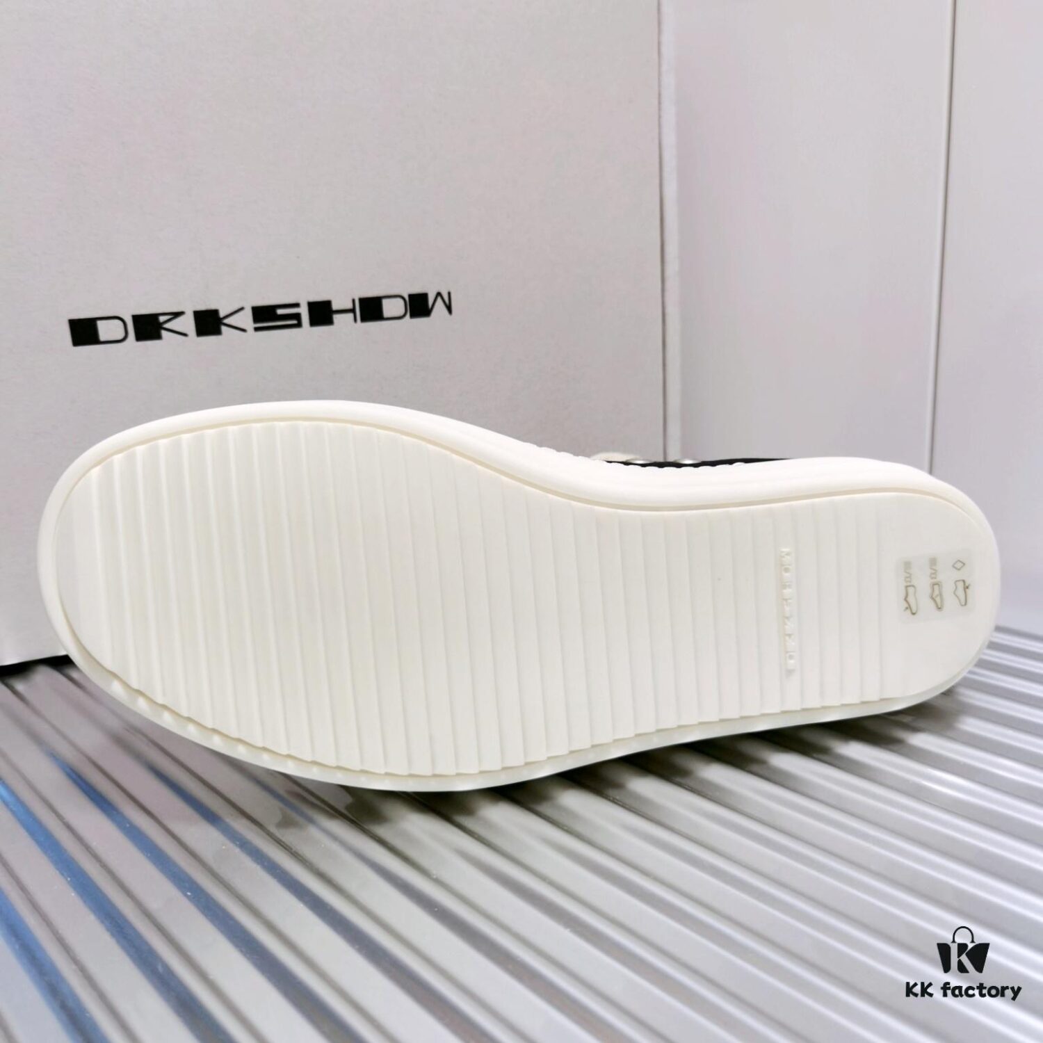 Rick Owens DRKSHDW High-Top Lace-Up Shoes with Woven Back Strap