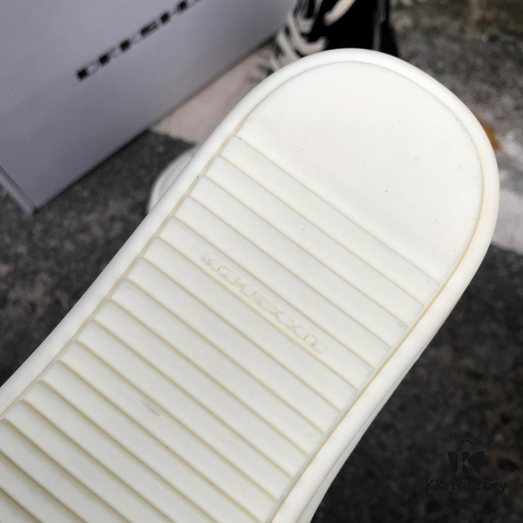 Rick Owens DRKSHDW High-Top Canvas White Crinkle