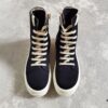 Rick Owens DRKSHDW All-Black Canvas High-Top Lace-Up Sneakers