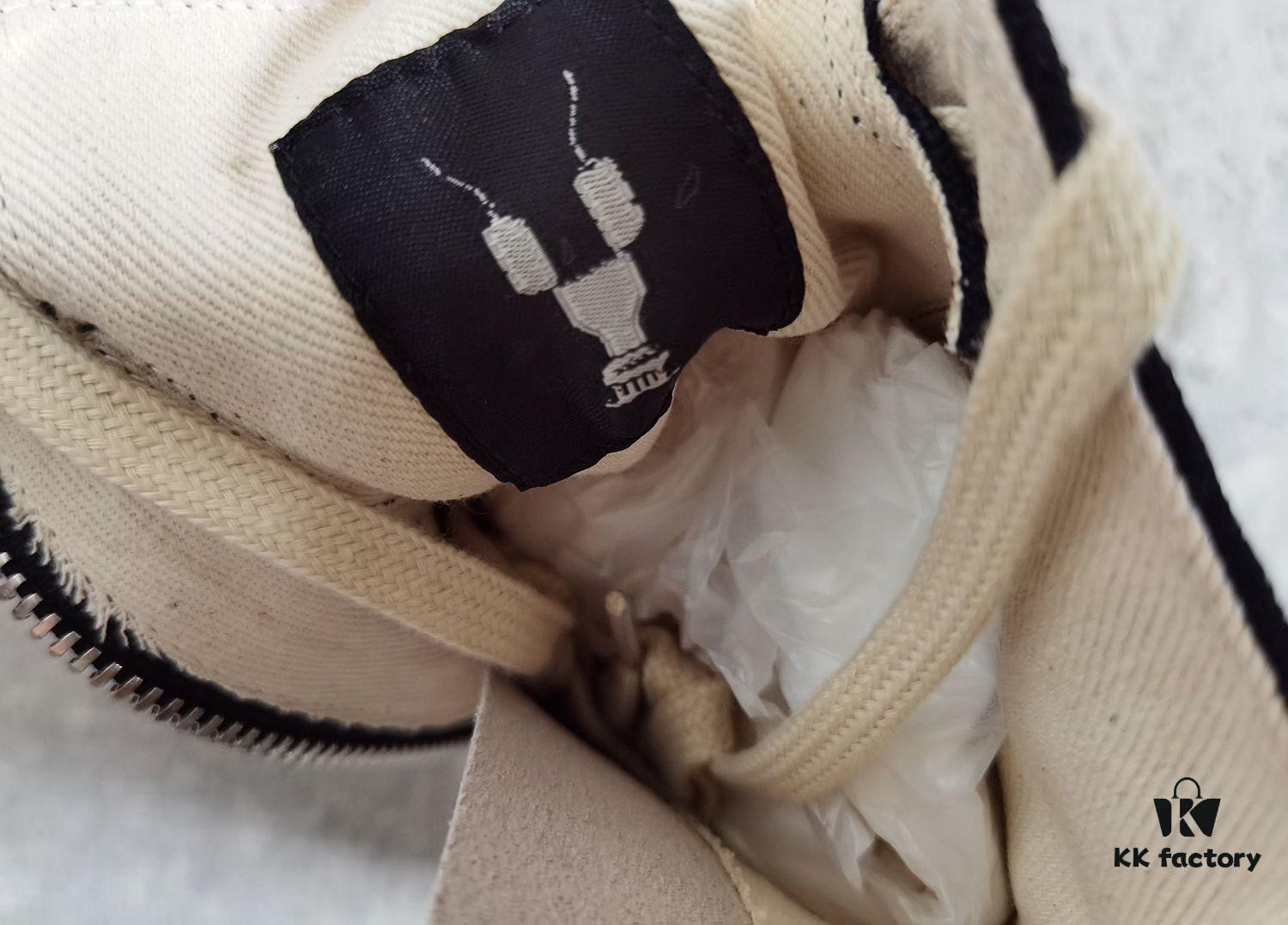 Rick Owens DRKSHDW All-Black Canvas High-Top Lace-Up Sneakers