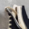 Rick Owens DRKSHDW All-Black Canvas High-Top Lace-Up Sneakers