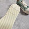 Rick Owens DRKSHDW Green Mirror-Finish Low-Top Lace-Up Sneakers