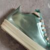 Rick Owens DRKSHDW Green Mirror-Finish Low-Top Lace-Up Sneakers