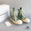Rick Owens DRKSHDW Green Mirror High-top Lace-up Sneakers