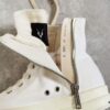 Rick Owens DRKSHDW All-White Canvas High-Top Lace-Up Headless Sneakers