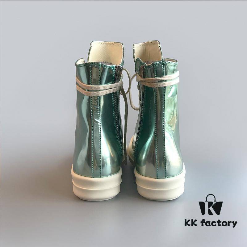 Rick Owens DRKSHDW Green Mirror High-top Lace-up Sneakers