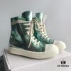 Rick Owens DRKSHDW Green Mirror High-top Lace-up Sneakers