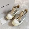 Rick Owens DRKSHDW Liquid Silver Low-top Lace-up Shoes