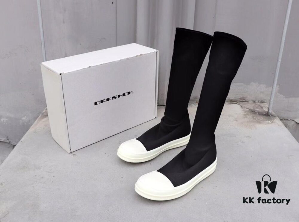 Rick Owens DRKSHDW Elastic Canvas Mid-Calf Boots