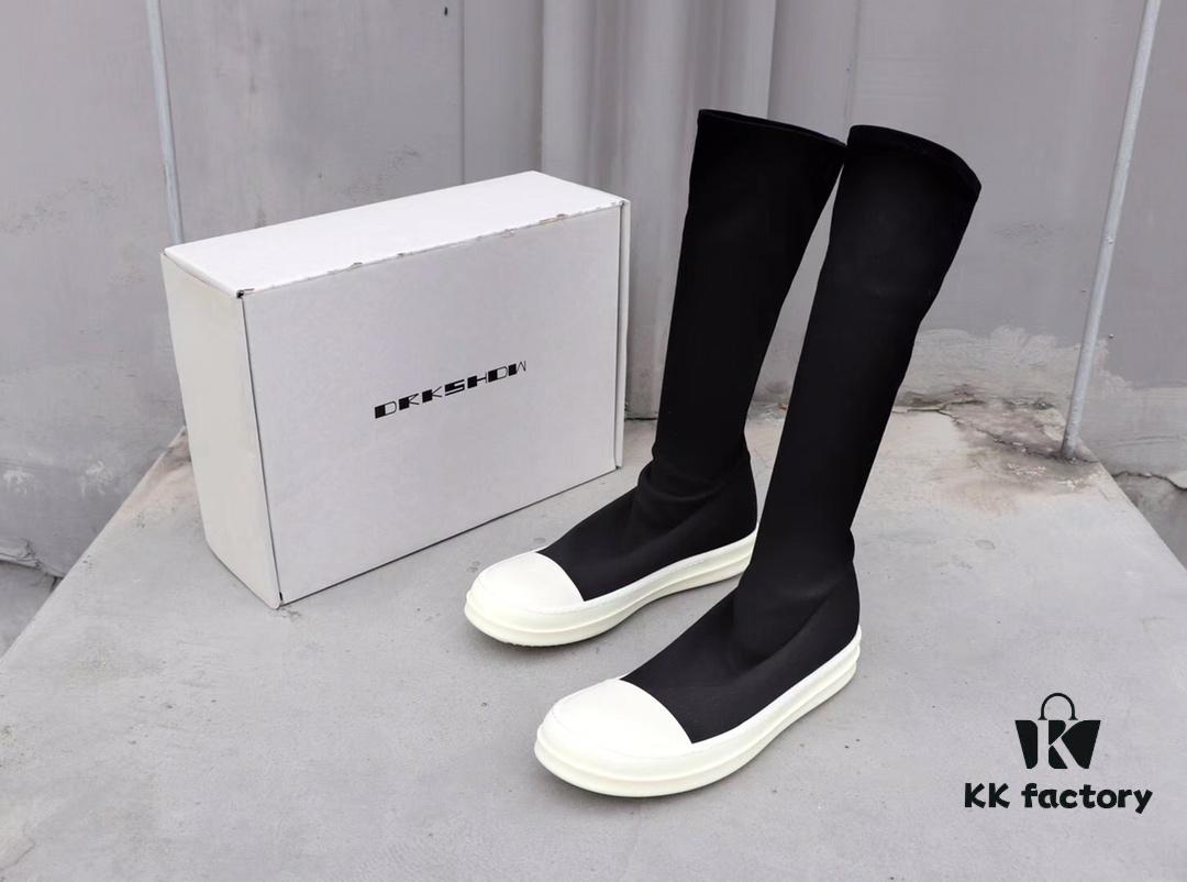 Rick Owens DRKSHDW Elastic Canvas Mid-Calf Boots
