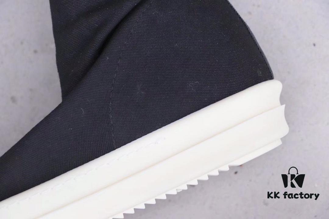 Rick Owens DRKSHDW Elastic Canvas Mid-Calf Boots