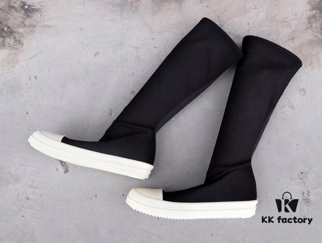 Rick Owens DRKSHDW Elastic Canvas Mid-Calf Boots