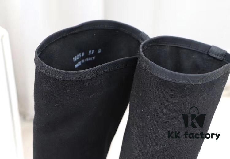 Rick Owens DRKSHDW Elastic Canvas Mid-Calf Boots