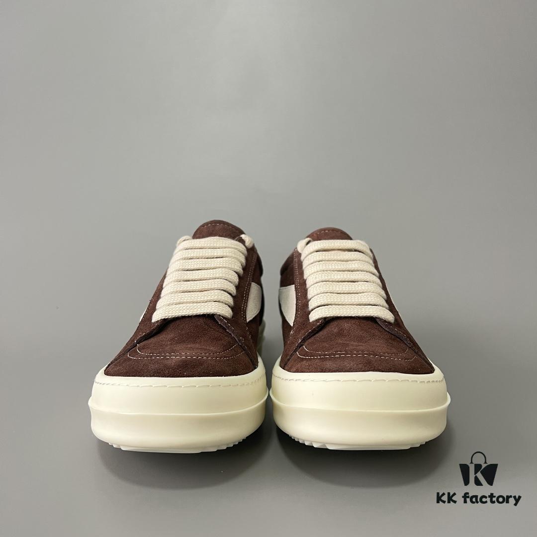 RICK Owens Brown Suede Low-top Shoes Inspired by VANS Design