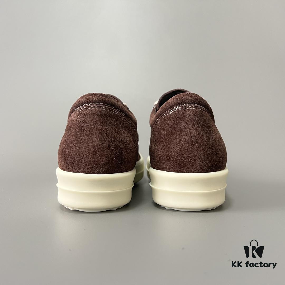 RICK Owens Brown Suede Low-top Shoes Inspired by VANS Design