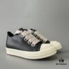 Rick Owens 2022 New Chunky Lace Series - Mainline Black Low-Top Leather Lace-Up Shoes