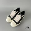 Rick Owens 2022 New Chunky Lace Series - Mainline Black Low-Top Leather Lace-Up Shoes