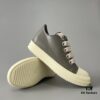 Rick Owens 2022 New Chunky Lace Series - Mainline Grey Low-Cut Leather Lace-Up Shoes