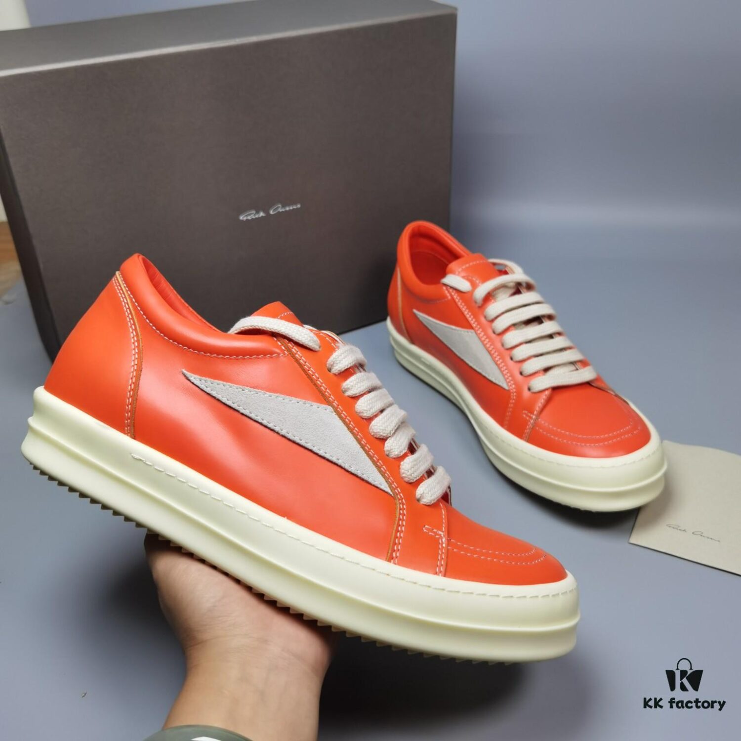 RICK Owens Orange Suede Low-top Shoes Inspired by VANS