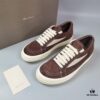 RICK Owens Brown Suede Low-top Shoes Inspired by VANS Design