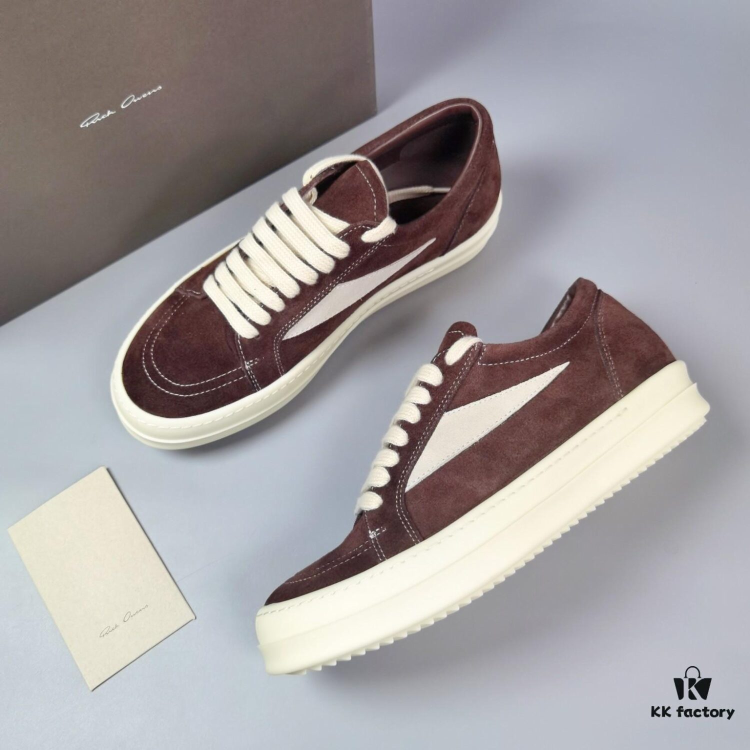 RICK Owens Brown Suede Low-top Shoes Inspired by VANS Design