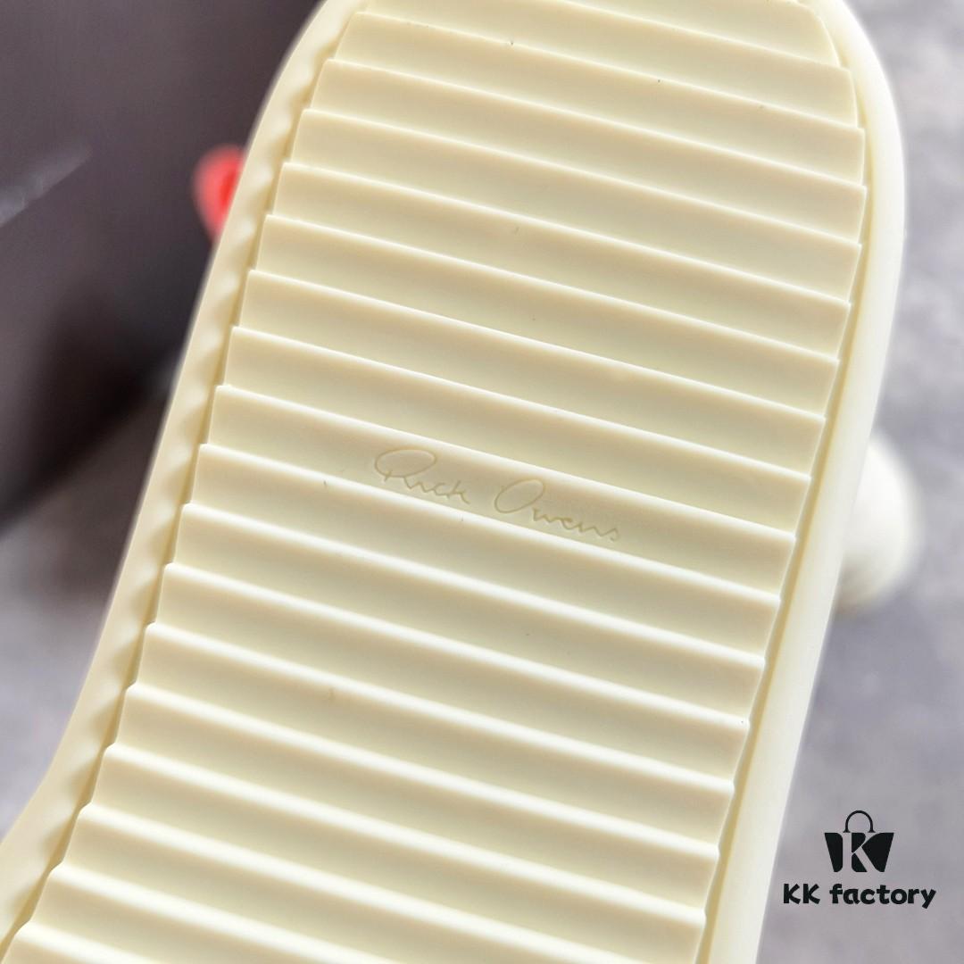 Rick Owens 2022 New Chunky Lace Series - Mainline Orange Low-Cut Leather Lace-Up Shoes