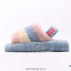 UGG Rongye New Arrival ❄ Anglababy Same Style 💋 Cozy Fashion Series Heels 👠 Romantic Fluffy Fantasy Collection 👠 10mm Fluffy Sheepskin Upper with UGG-Branded Elastic Heel Strap for Seamless Transition Between Slippers and Comfortable Casual Shoes