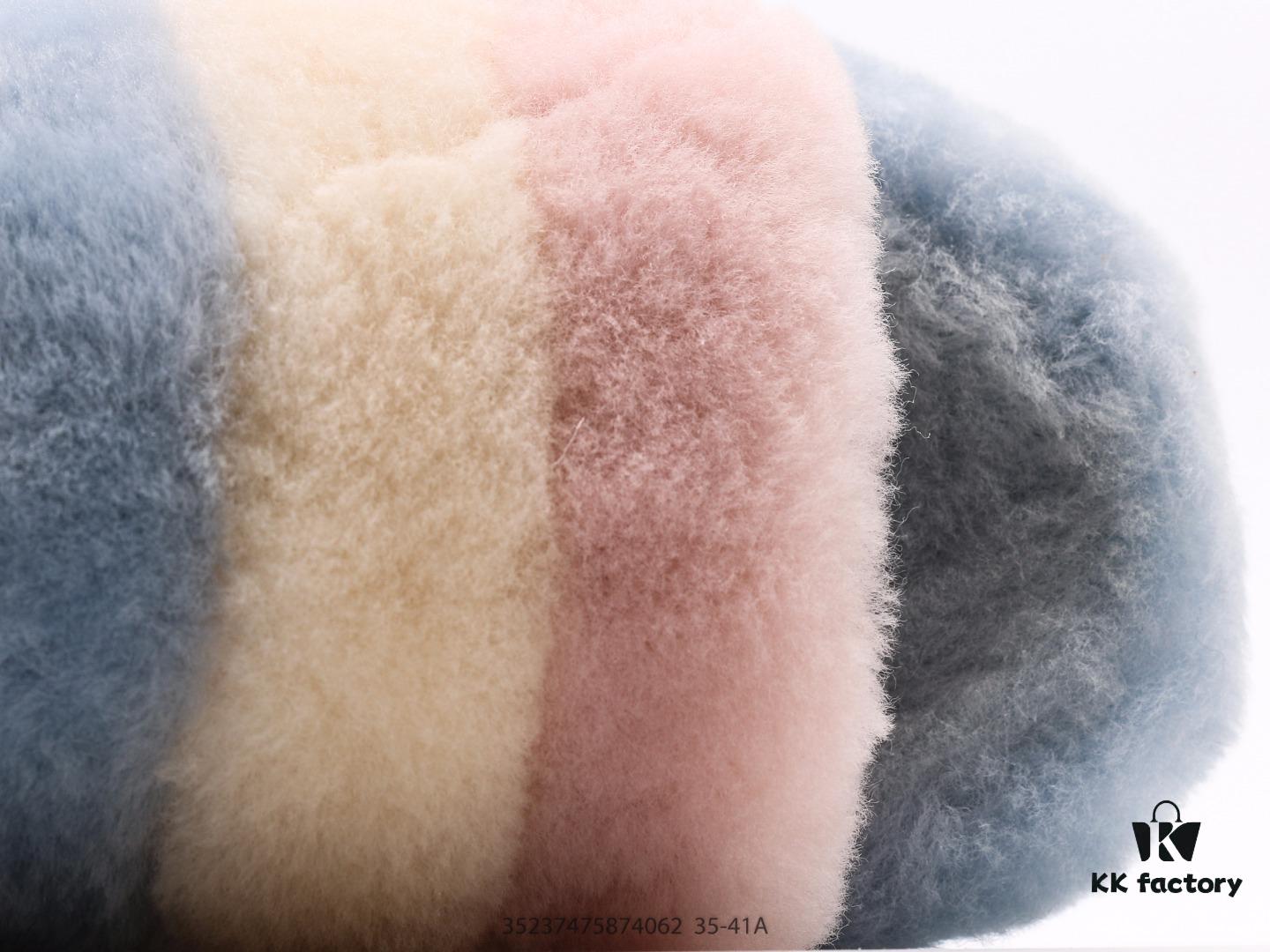 UGG Rongye New Arrival ❄ Anglababy Same Style 💋 Cozy Fashion Series Heels 👠 Romantic Fluffy Fantasy Collection 👠 10mm Fluffy Sheepskin Upper with UGG-Branded Elastic Heel Strap for Seamless Transition Between Slippers and Comfortable Casual Shoes