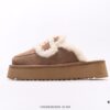 UGG Sheepskin Slippers, Snow Boots with Playful and Versatile Style, Authentic U.S. Luxury Brand Flat Series Winter Warm Indoor Outdoor Shoes, Waterproof and Stain-Resistant Premium Leather Upper, Non-Slip Durable Lightweight Sole, Stylish Unisex Fashion for Cold Weather