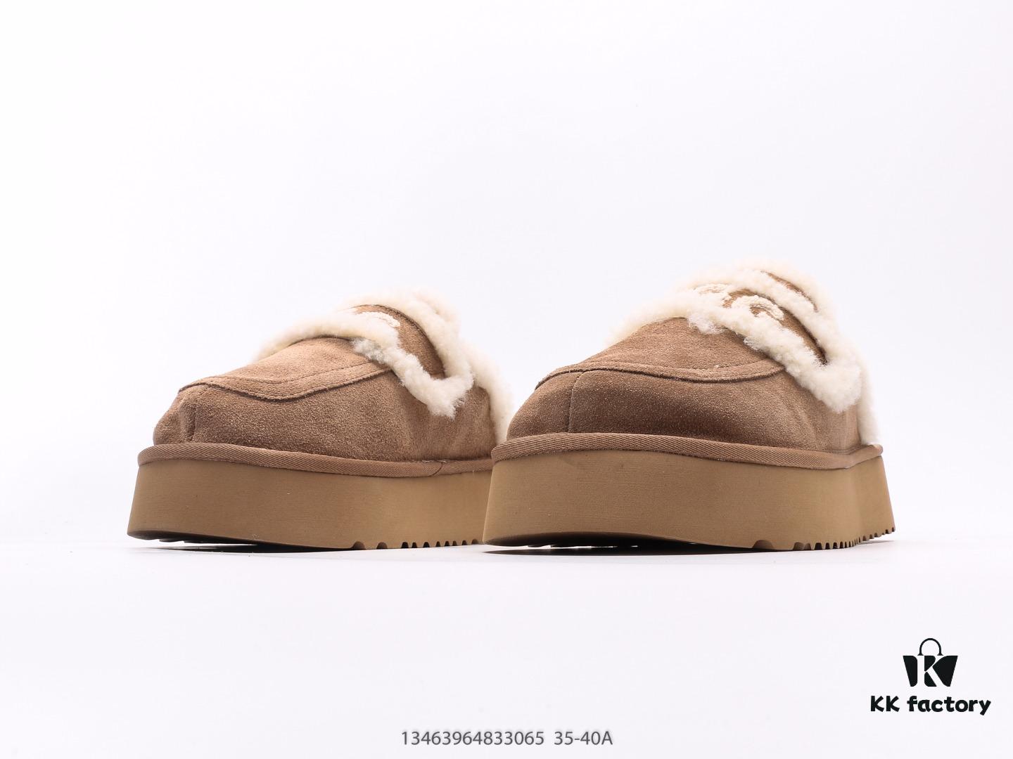 UGG Sheepskin Slippers, Snow Boots with Playful and Versatile Style, Authentic U.S. Luxury Brand Flat Series Winter Warm Indoor Outdoor Shoes, Waterproof and Stain-Resistant Premium Leather Upper, Non-Slip Durable Lightweight Sole, Stylish Unisex Fashion for Cold Weather