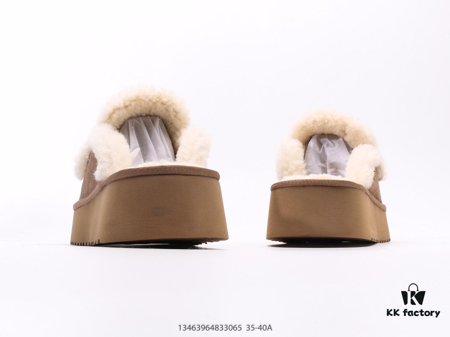 UGG Sheepskin Slippers, Snow Boots with Playful and Versatile Style, Authentic U.S. Luxury Brand Flat Series Winter Warm Indoor Outdoor Shoes, Waterproof and Stain-Resistant Premium Leather Upper, Non-Slip Durable Lightweight Sole, Stylish Unisex Fashion for Cold Weather