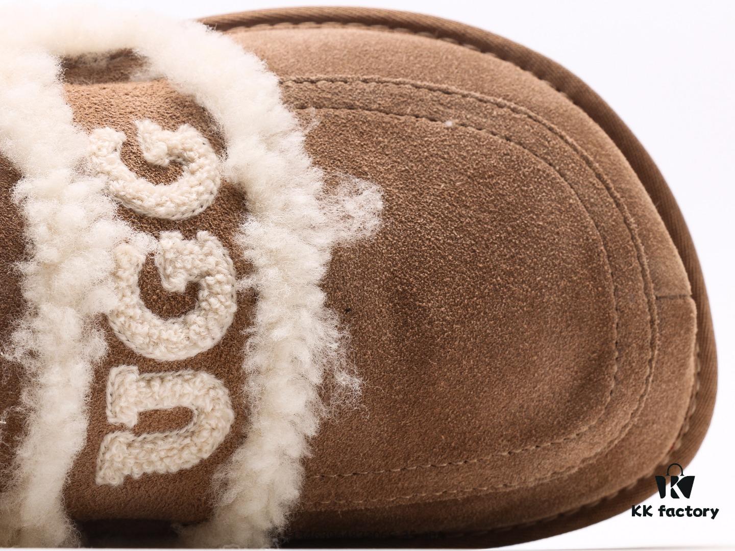 UGG Sheepskin Slippers, Snow Boots with Playful and Versatile Style, Authentic U.S. Luxury Brand Flat Series Winter Warm Indoor Outdoor Shoes, Waterproof and Stain-Resistant Premium Leather Upper, Non-Slip Durable Lightweight Sole, Stylish Unisex Fashion for Cold Weather