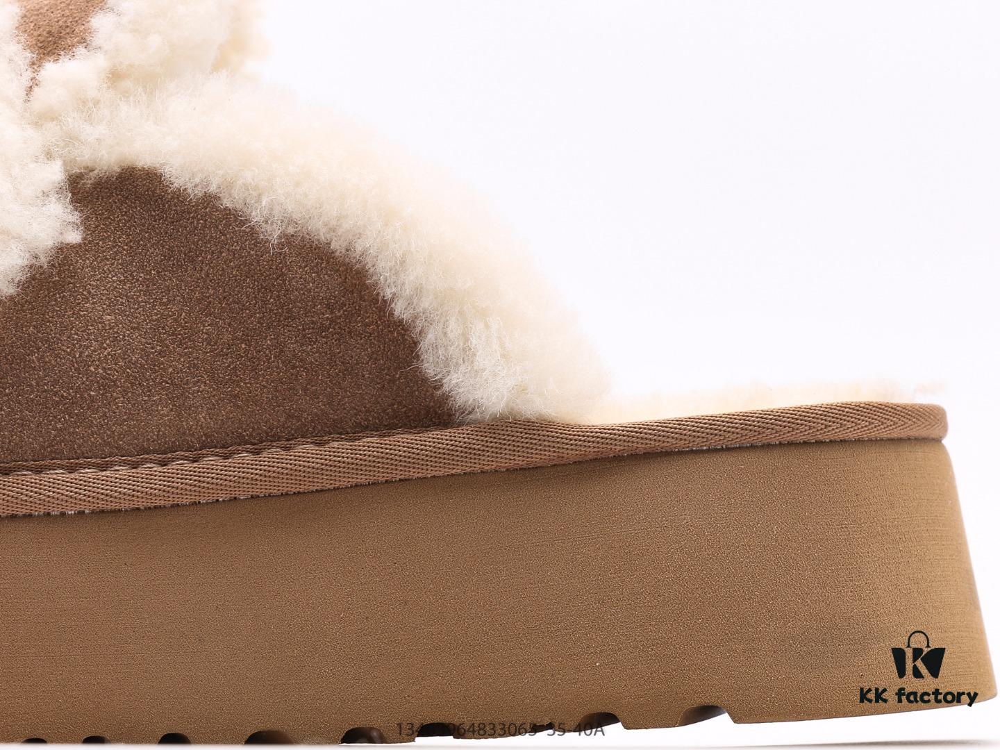 UGG Sheepskin Slippers, Snow Boots with Playful and Versatile Style, Authentic U.S. Luxury Brand Flat Series Winter Warm Indoor Outdoor Shoes, Waterproof and Stain-Resistant Premium Leather Upper, Non-Slip Durable Lightweight Sole, Stylish Unisex Fashion for Cold Weather