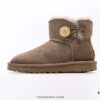 UGG Full Wool Lining Top Quality Shearling Warm Snow Boots from Australia, Luxury Brand Couple Style, UGG-5877 Official Website Synchronized, Made from Imported Cowhide with Fine Stitching, Imported Rubber Foam Outsole (Comfortable, Soft, Wear-Resistant), Genuine Quality and Exquisite Craftsmanship, Instantly Irresistible