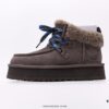 UGG Full Wool Lining Top-Quality Genuine Sheepskin Warm Snow Boots from Australia, Luxury Brand Unisex Style UGG-5877 Official Website Synchronized, Made with Imported Cowhide and Fine Craftsmanship, Comfortable, Soft, and Durable Imported Rubber Foam Outsole