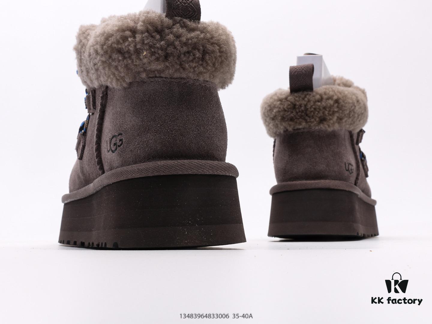 UGG Full Wool Lining Top-Quality Genuine Sheepskin Warm Snow Boots from Australia, Luxury Brand Unisex Style UGG-5877 Official Website Synchronized, Made with Imported Cowhide and Fine Craftsmanship, Comfortable, Soft, and Durable Imported Rubber Foam Outsole