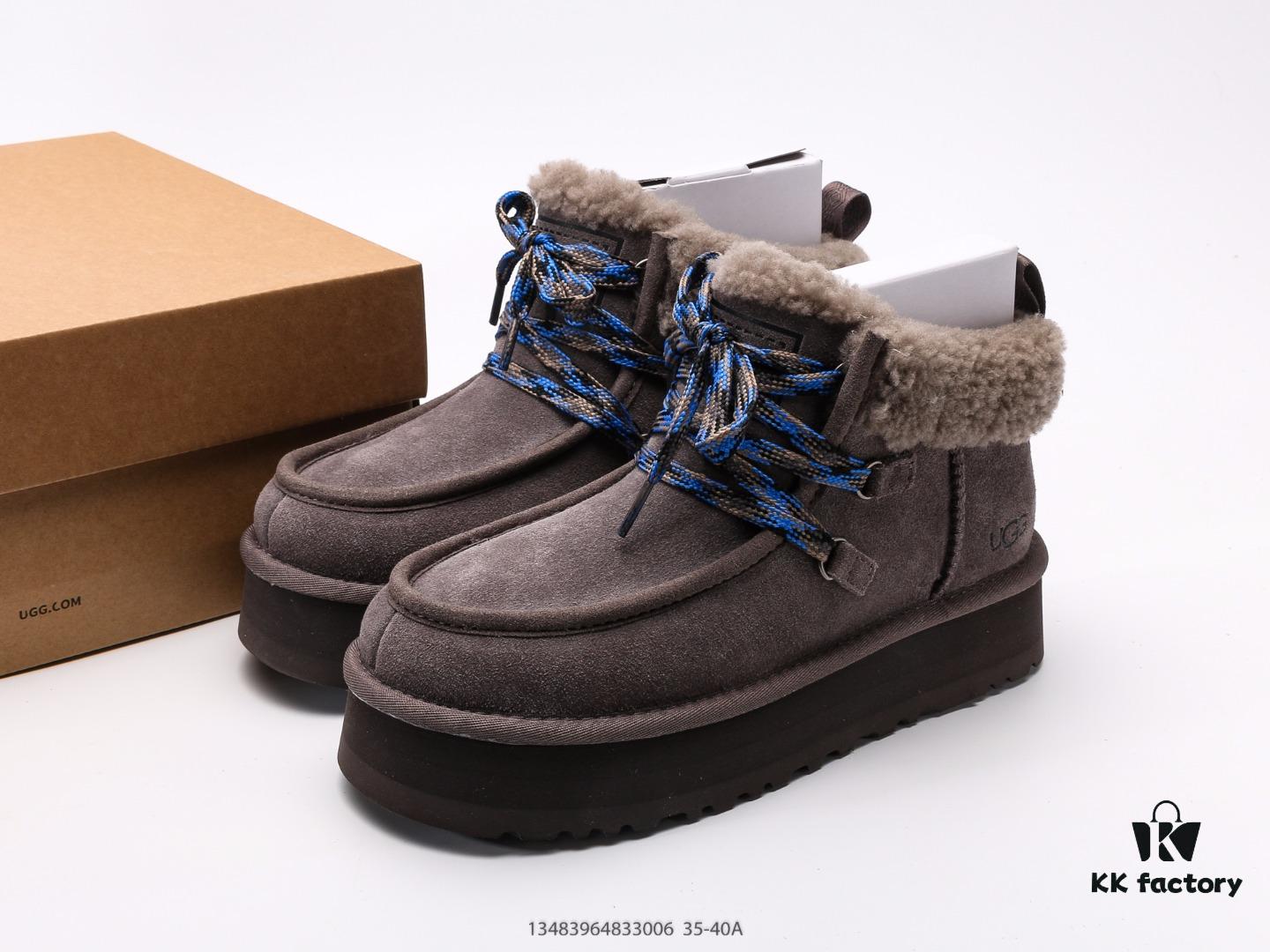 UGG Full Wool Lining Top-Quality Genuine Sheepskin Warm Snow Boots from Australia, Luxury Brand Unisex Style UGG-5877 Official Website Synchronized, Made with Imported Cowhide and Fine Craftsmanship, Comfortable, Soft, and Durable Imported Rubber Foam Outsole