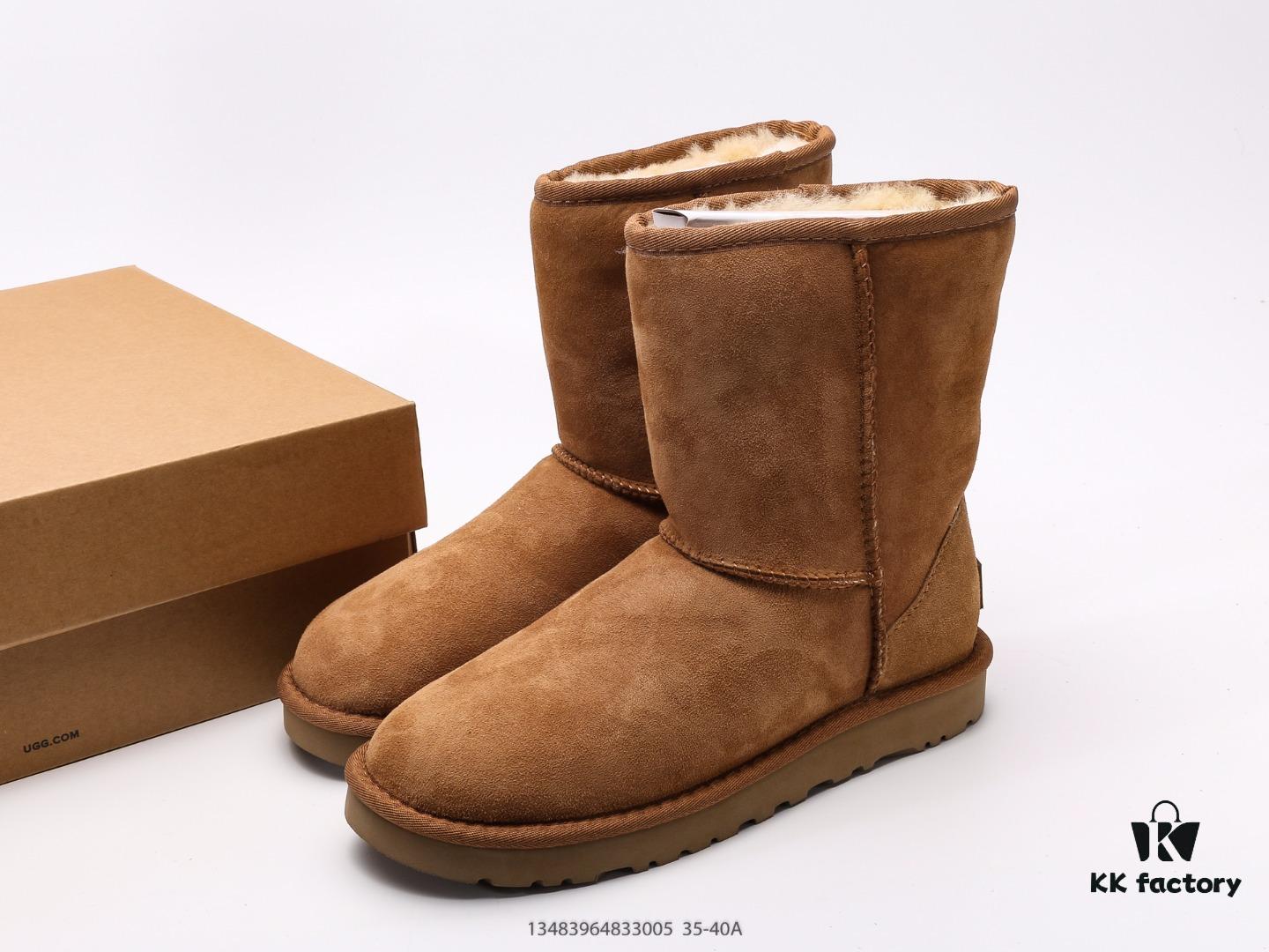 UGG Full Wool Lining Top Quality Sheepskin Winter Boots from Australia, Warm Luxury Brand Unisex Style, UGG-5877 Official Website Synchronized, Made with Imported Cowhide and Precision Stitching, Featuring Imported Rubber Foam Outsole (Comfortable, Soft, Wear-Resistant), Excellent Craftsmanship That Wins Your Heart at First Sight