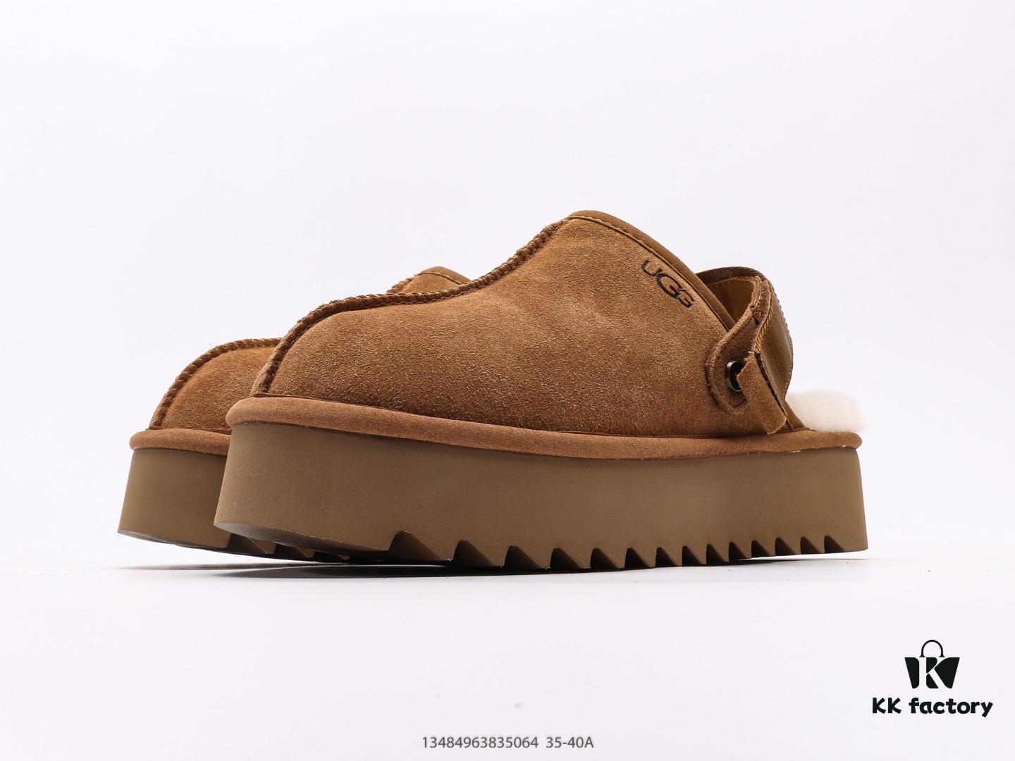 UGG Flat Series Winter Wool Integrated Snow Casual Warm Fuzzy Indoor Slippers