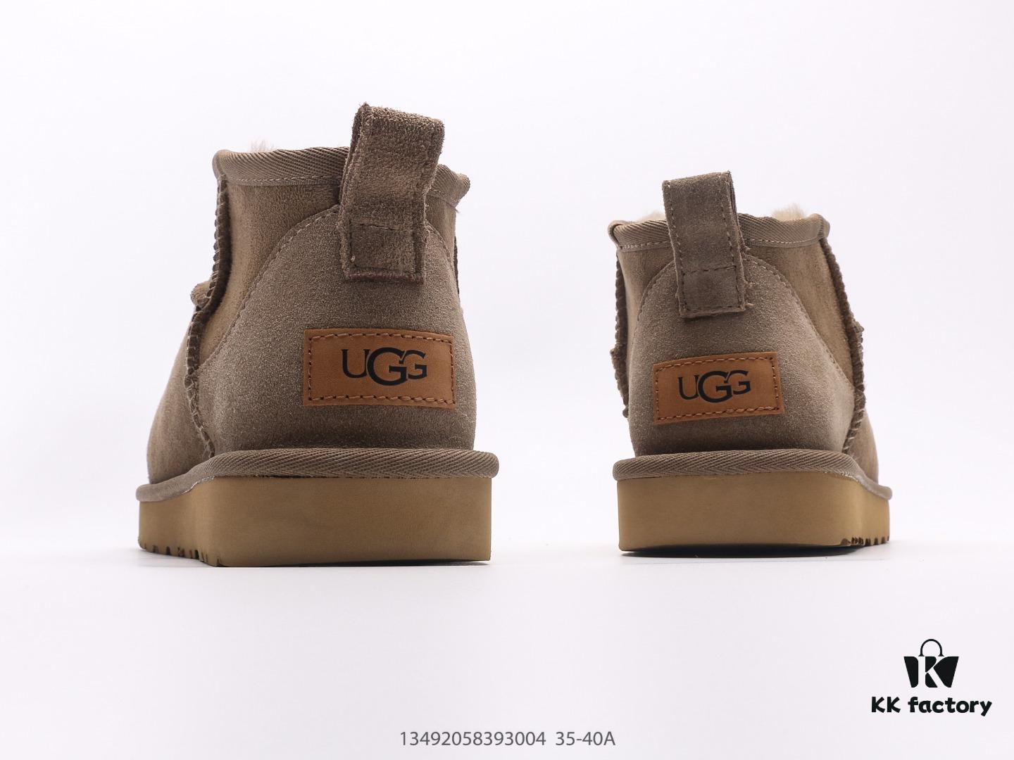 UGG Outdoor Snow Boots for Women, Official Synchronized Packaging, Inspection Label, Premium Original Water-Repellent and Stain-Resistant Leather, Anti-Slip Durable Lightweight Outsole, Short Boots, Stylish British Design, Warm and Comfortable Winter Fashion Footwear