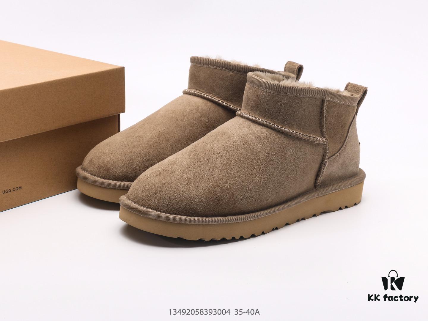 UGG Outdoor Snow Boots for Women, Official Synchronized Packaging, Inspection Label, Premium Original Water-Repellent and Stain-Resistant Leather, Anti-Slip Durable Lightweight Outsole, Short Boots, Stylish British Design, Warm and Comfortable Winter Fashion Footwear